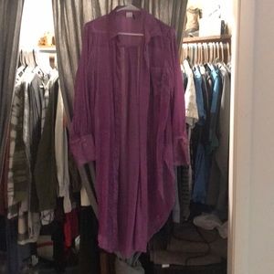 Anthropologie purple duster